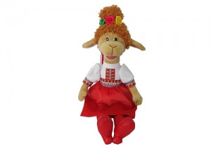 Мягкая игрушка Овечка с веночком