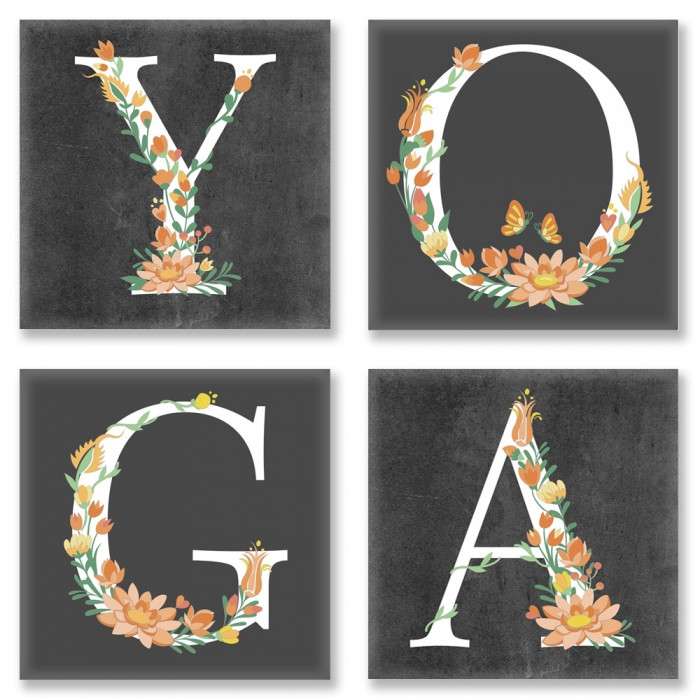 

Набор для росписи по номерам Идейка Yoga лофт 18х18 см х 4 шт. (CH118)