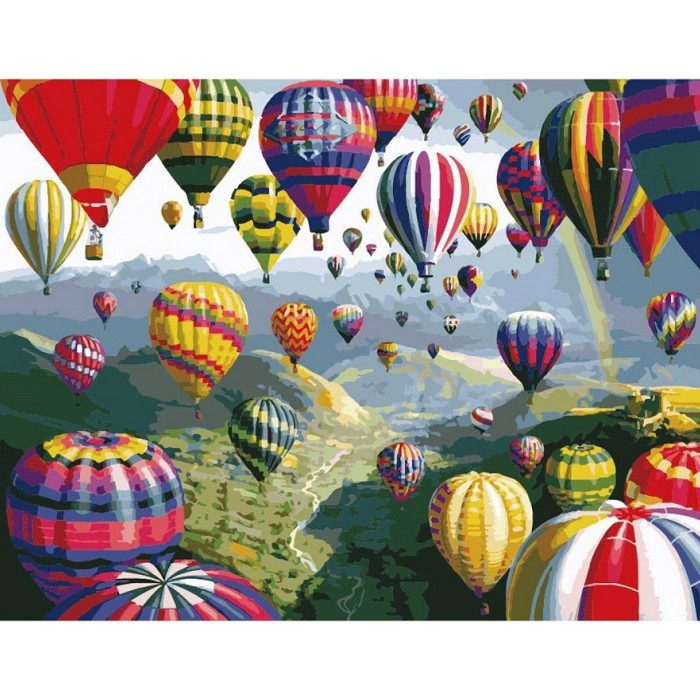 

Картина по номерам Идейка Пейзаж 'Воздушные шары' 40х40 см (KHO1056)