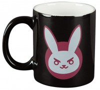 Подарок Чашка JINX Overwatch - D.VA Ceramic Black/Pink (JINX-7857-BKA)