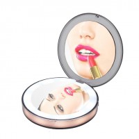 Подарок Карманное зеркало для макияжа с LED подсветкой G-SIO CM2