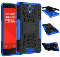 Чехол бампер для смартфонов Xiaomi Redmi Note 2 Anti-shock Black-Blue (2825662)