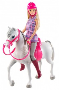 фото Кукла 'Барби в клетчатой рубашке с лошадью' (DHB68) #3