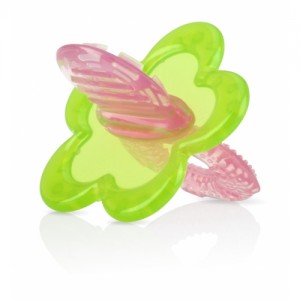 Силиконовый прорезыватель Nuby 'Цветок' розово-зеленый