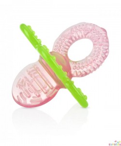 фото Силиконовый прорезыватель Nuby 'Цветок' розово-зеленый #2