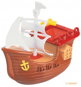 Игрушка для ванной с заводным механизмом 'Пиратский корабль' Navystar (корич.) (63985-1-1)