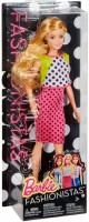 Кукла Barbie 'Модница, блондинка, кофта и юбка в горошек' (DGY54-13)
