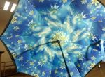 Зонт обратного сложения Feeling Rain Цветы на голубом 105 см